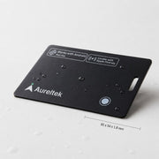 Slim water-resistant Aureltek card, 85 by 54 by 1.8 mm