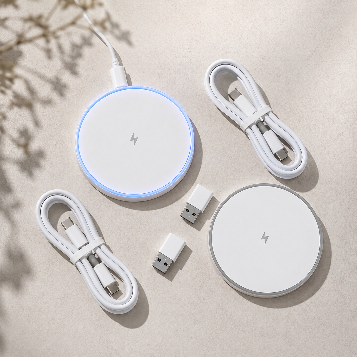 Aureltek Charger 2 Pack 15W Magnetic Wireless Charger Fast Charging Pad Compatible with Iphone & Android